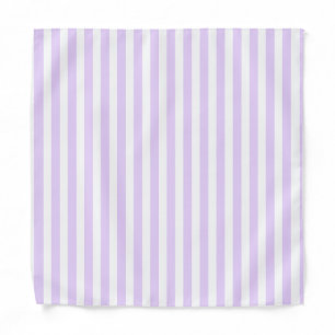 Lilac purple and white candy stripes bandana