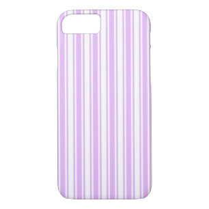 Lilac purple and white candy stripes iPhone 8/7 case