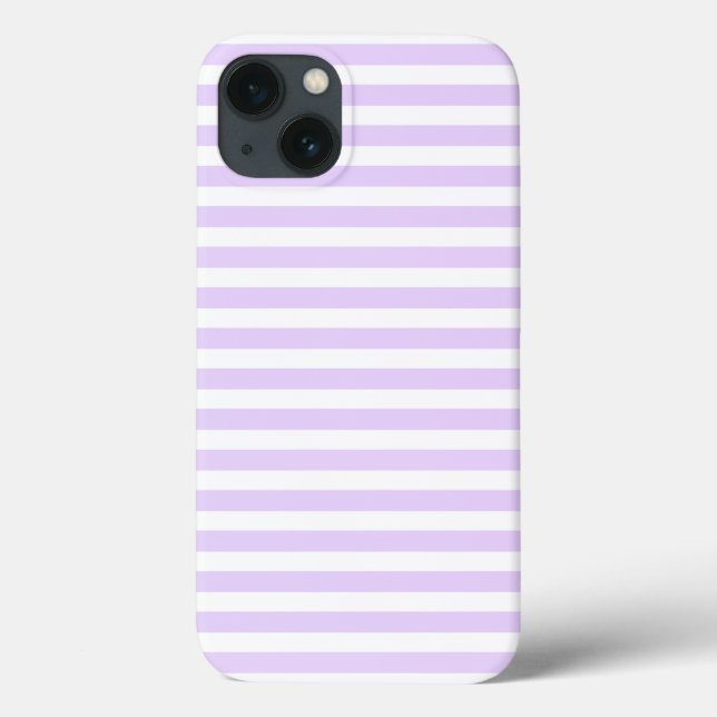 Lilac purple and white candy stripes Case-Mate iPhone case (Back)