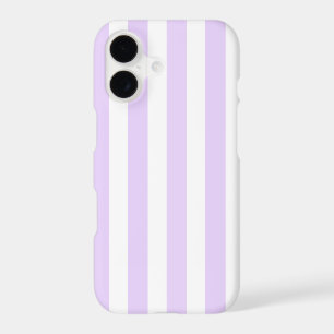 Lilac purple and white candy stripes iPhone 17 case