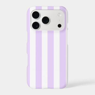 Lilac purple and white candy stripes iPhone 17 pro case