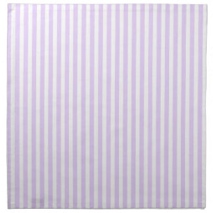 Lilac purple and white candy stripes cloth napkin