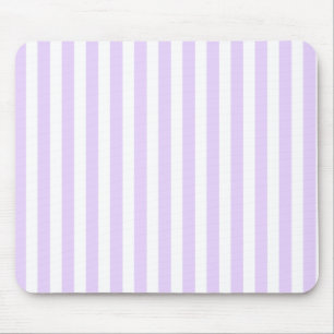 Lilac purple and white candy stripes mouse pad