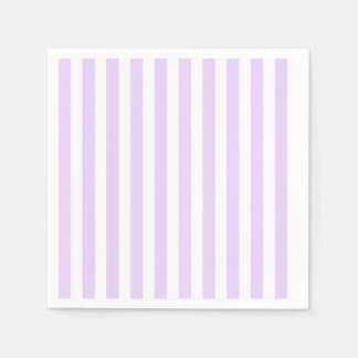Lilac purple and white candy stripes napkins