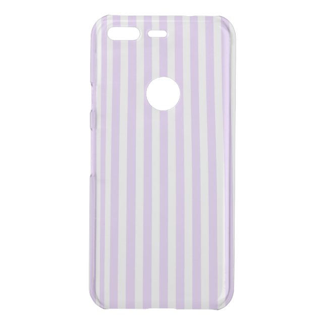 Lilac purple and white candy stripes uncommon google pixel case (Back)
