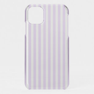 Lilac purple and white candy stripes iPhone 11 case