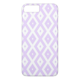 Lilac purple and white diamond pattern iPhone 8 plus/7 plus case