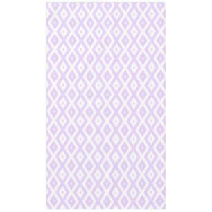 Lilac purple and white diamond pattern tablecloth