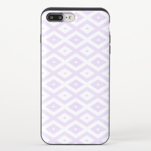 Lilac purple and white diamond pattern iPhone 8/7 plus slider case