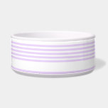 Lilac purple and white five stripes pattern bowl<br><div class="desc">Lilac purple and white five stripes pattern</div>
