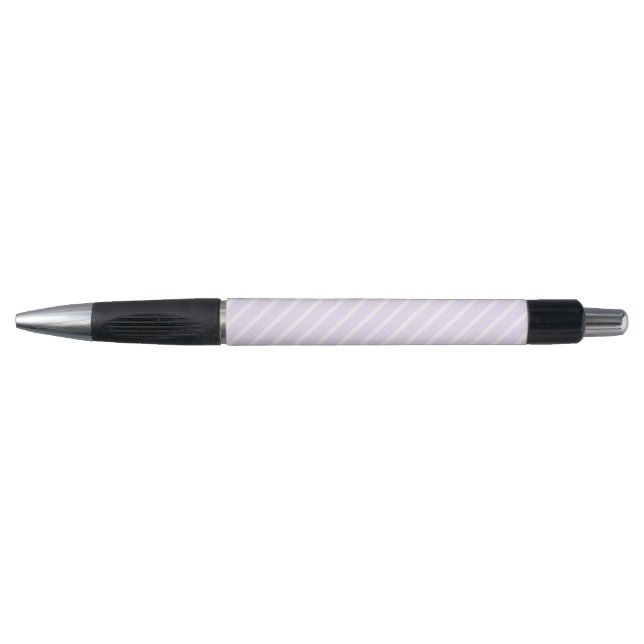 Lilac purple and white five stripes pattern pen (Front)
