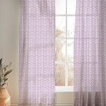 Lilac Purple and White Modern Herringbone Sheer Curtains<br><div class="desc">Design your own custom curtains in any color combination to perfectly coordinate with your home decor in any space! This elegant classic design features a zigzag herringbone stripe pattern. Use the design tools to change the background color, or add your own text to include a name, monogram initials or other...</div>