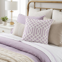 Lilac Purple and White Trellis Pattern