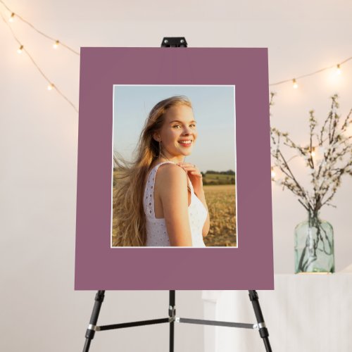 Lilac Purple Bat Mitzvah Photo Sign in Board