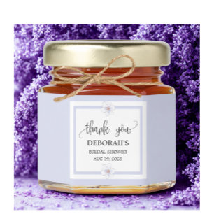 Lilac Purple Bridal Shower Honey Jar Favors
