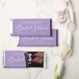 Lilac Purple Bridal Shower Personalized Hershey Bar Favors