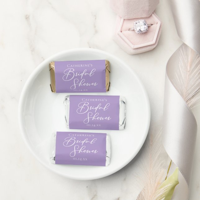 Lilac Purple Bridal Shower Personalized Hershey's Miniatures (Wedding)