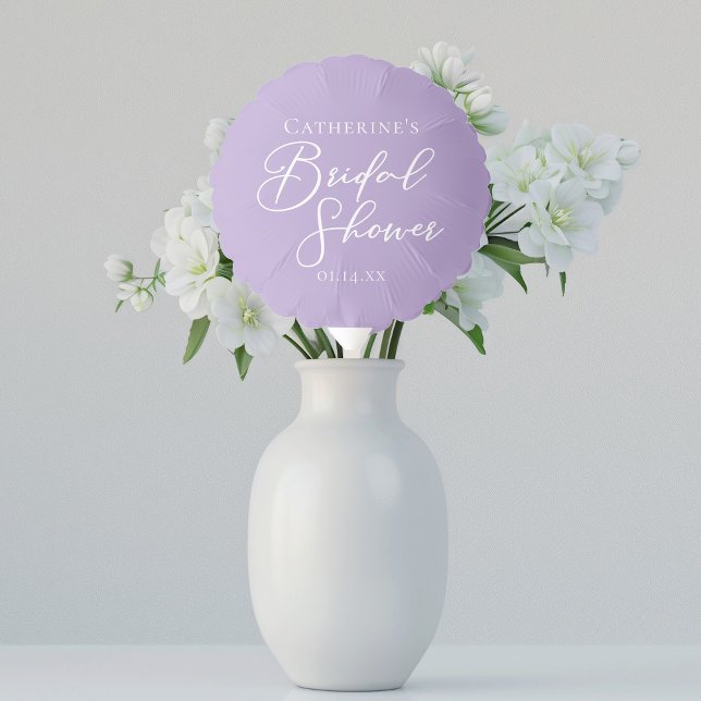 Lilac Purple Bridal Shower Personalized Party Balloon (Creator Uploaded)