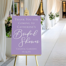 Lilac Purple Bridal Shower Personalized Welcome