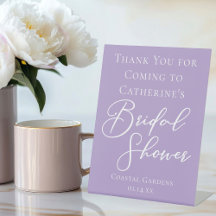 Lilac Purple Bridal Shower Personalized Welcome