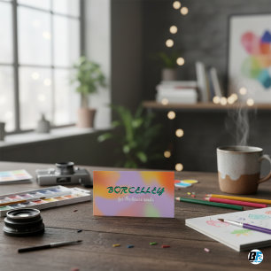 Lilac Purple colorful Neon Bright Bold Cheerful  Business Card