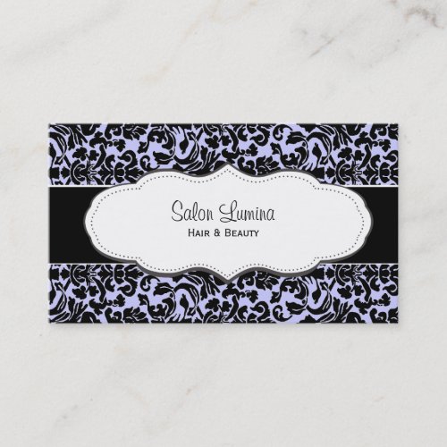 Lilac Purple Damask Business Cards