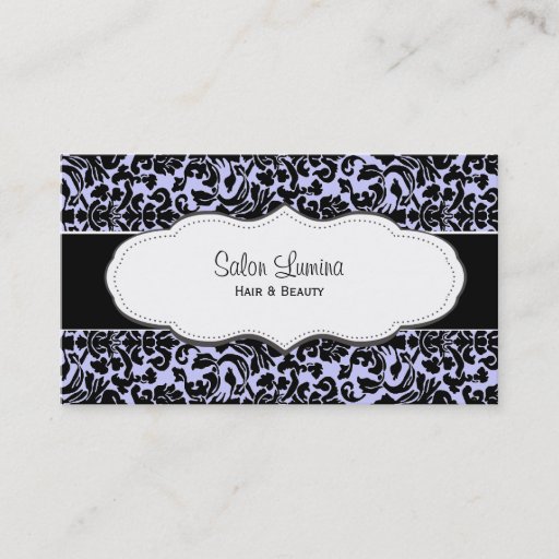 Customizable Lilac Purple Damask Business Cards