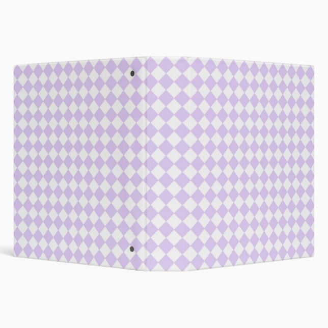 Lilac Purple Diamond Checkered pattern Binder (Background)