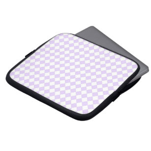Lilac Purple Diamond Checkered pattern Laptop Sleeve