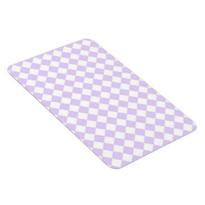Lilac Purple Diamond Checkered pattern Magnet