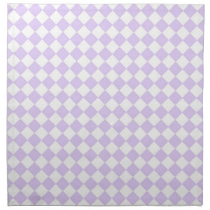 Lilac Purple Diamond Checkered pattern Napkin