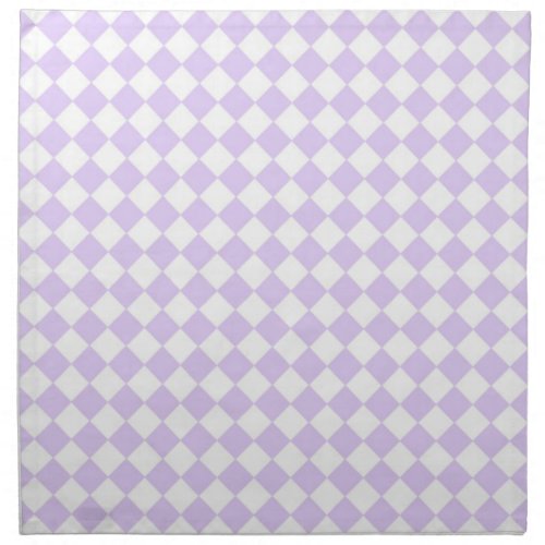 Lilac Purple Diamond Checkered pattern Napkin
