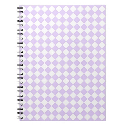 Lilac Purple Diamond Checkered pattern Notebook