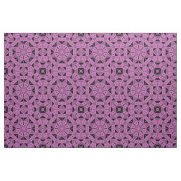 Lilac Purple Ethnic Cool Mosaic Geometric Pattern Fabric