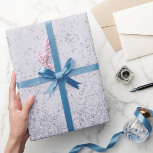 Lilac Purple Faux Glitter Wrapping Paper