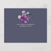 Lilac Purple Floral Baby Shower Invites BUDGET (Back)