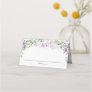 Lilac Purple Floral Wedding Guest Name Place Card