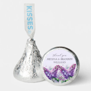 Lilac Purple Floral Wedding Thank you  Hershey®'s Kisses®