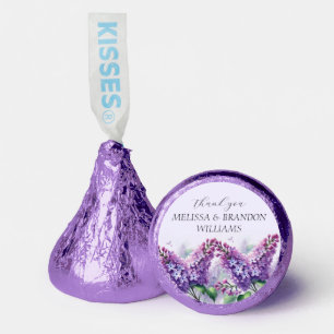 Lilac Purple Floral Wedding Thank you  Hershey®'s Kisses®