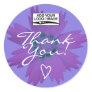 Lilac Purple Flower Thank You Label Logo Template