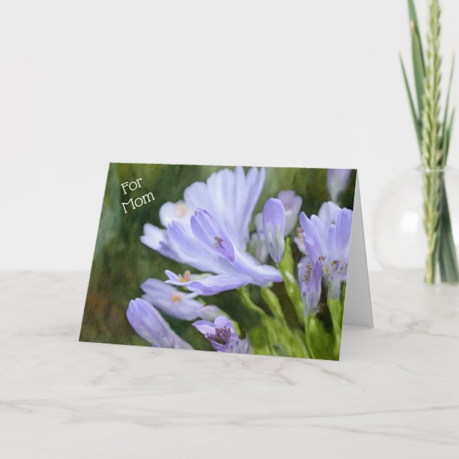 Lilac Purple Flowers Art Mother's Day Card (Front)