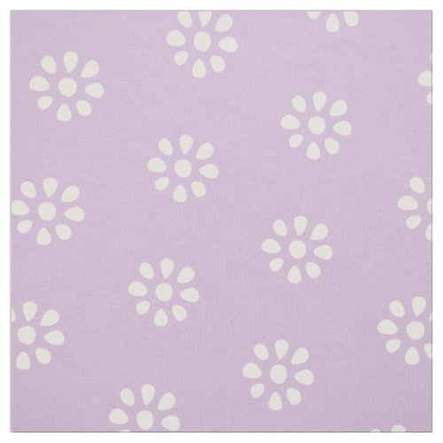 Lilac Purple Flowers Boho Aesthetic Pattern Fabric