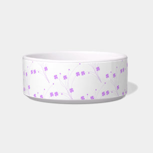 Lilac Purple Flowers, Small Pastel Floral Print Bowl