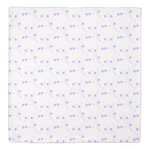 Lilac Purple Flowers, Small Pastel Floral Print Duvet Cover