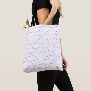 Lilac Purple Flowers, Small Pastel Floral Print Tote Bag