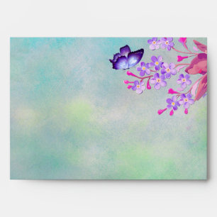 Lilac, purple, forget-me-not envelope