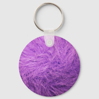 Lilac Purple Fur Keychain