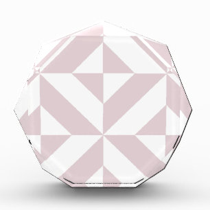Lilac Purple Geometric Deco Cube Pattern Award