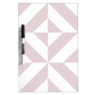 Lilac Purple Geometric Deco Cube Pattern Dry Erase Board