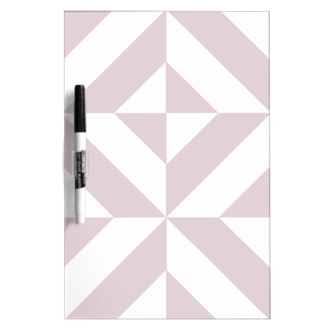 Lilac Purple Geometric Deco Cube Pattern Dry Erase Board (Front)